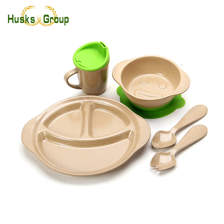 Biodegradable Eco Rice Husk Dinner Set For Baby Kids