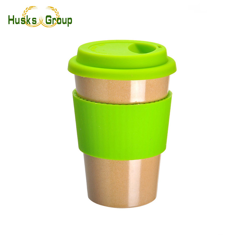 HUSKUP Eco Travel Coffee Cup Zero Plastic BPA toxins or Melamine 100%natural Box 