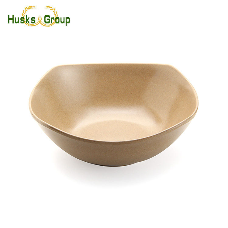 Eco Friendly Organic Rice Husk Fiber Reusable Bowl Unique Salad Bowl