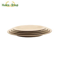 Eco Friendly Rice Husk Fiber Custom Shape Dinner Plate