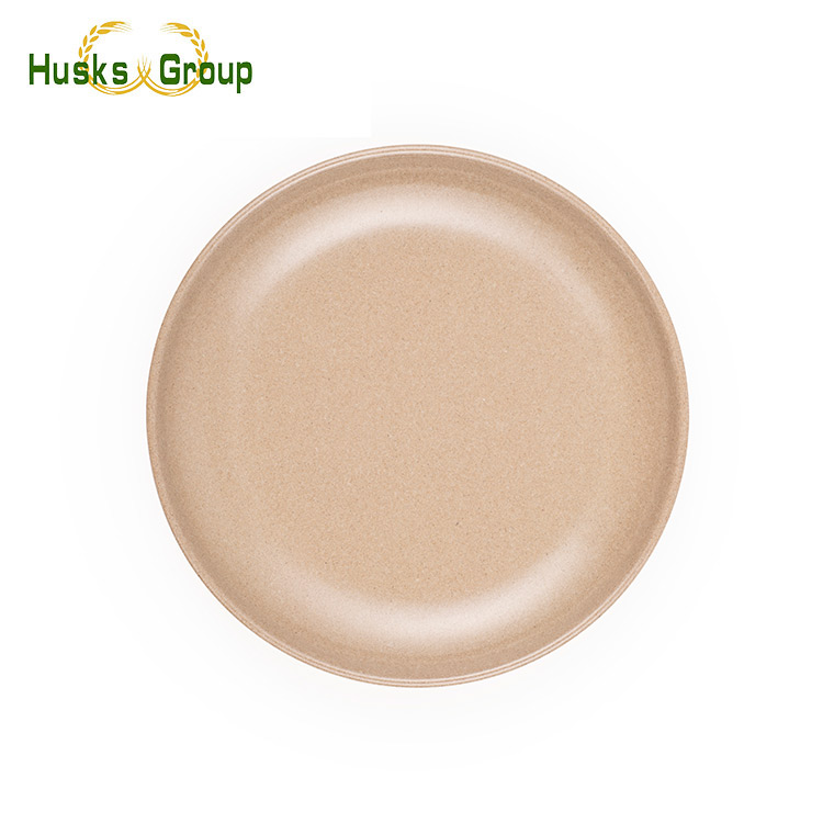 Customized Decal Eco-friendly Rice Husk Fibre Dinner Plate