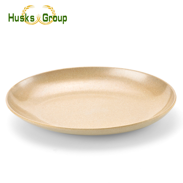High Quality Eco-friendly Rice Husk Dinner Plates Biodegradable  Food Fiber Oval Plate